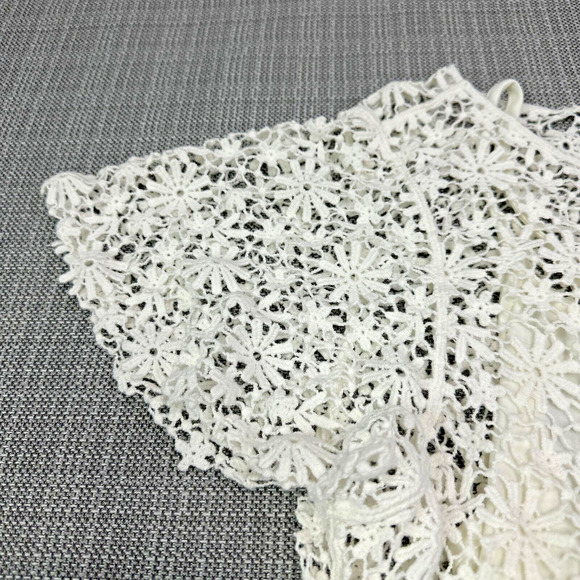 Ralph Lauren LRL Lace Dress Large White Crochet Floral Lined Cottagecore‎ Boho - Picture 3 of 9